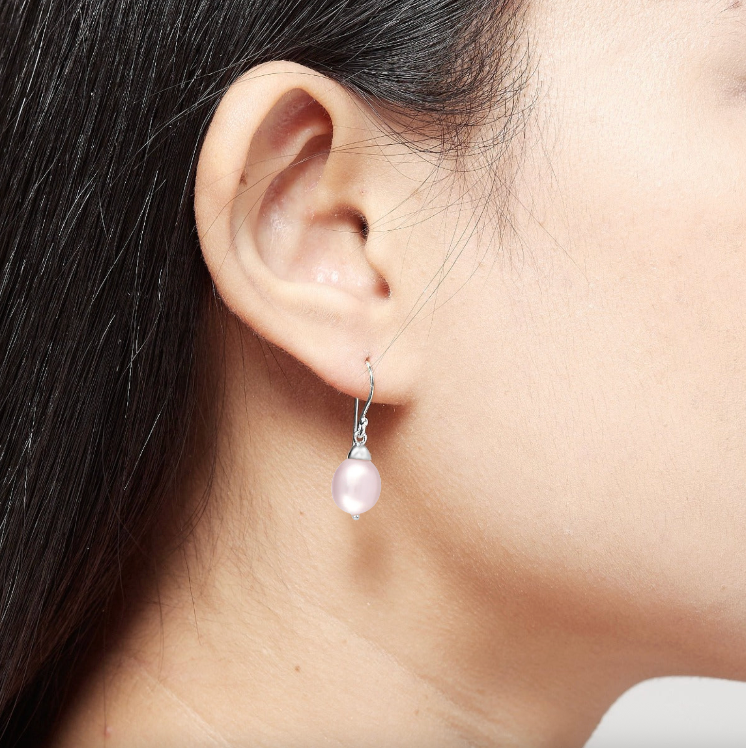 Boma Large Pink Pearl Dangle Earrings