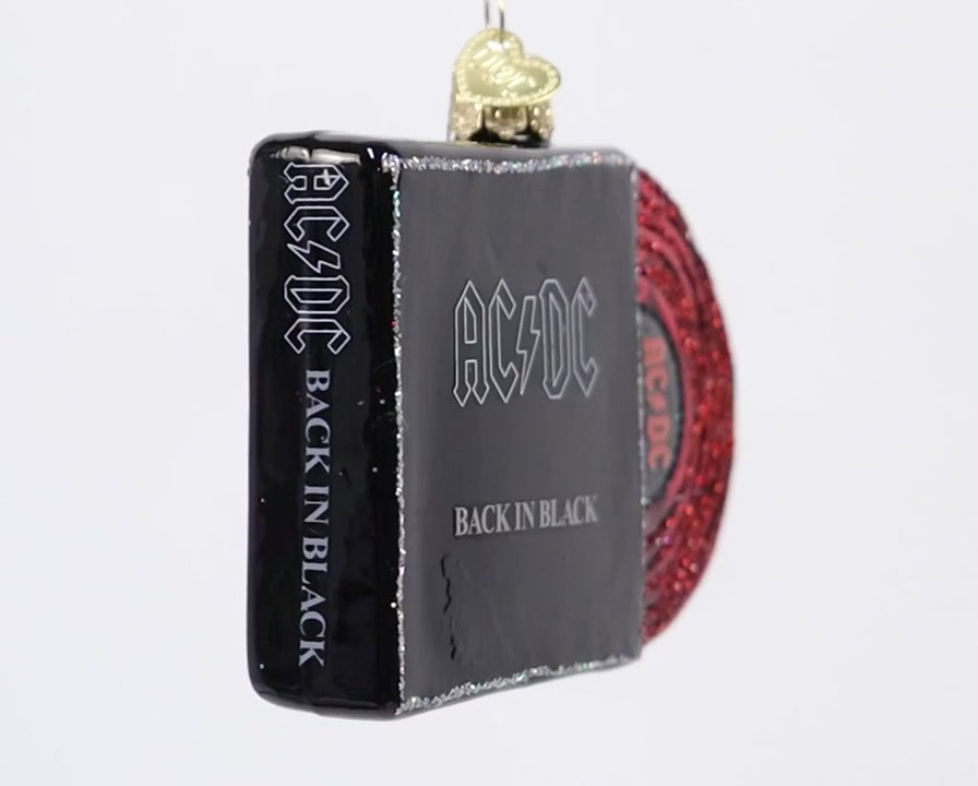 Old World Christmas AC/DC Back In Black Album Cover Ornament