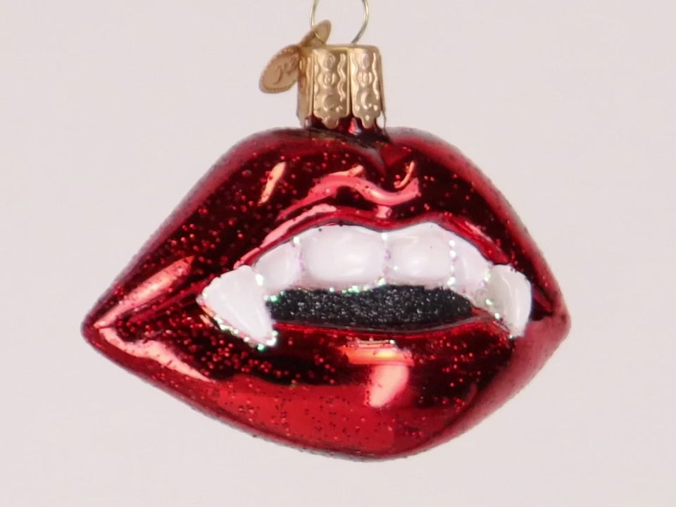 Old World Christmas Vampire Lips Ornament