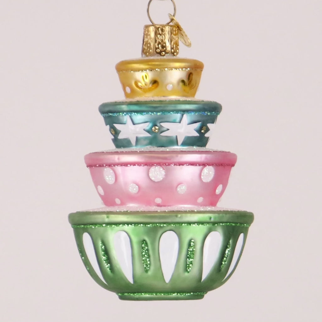 Old World Christmas Stacked Mixing Bowls Ornament