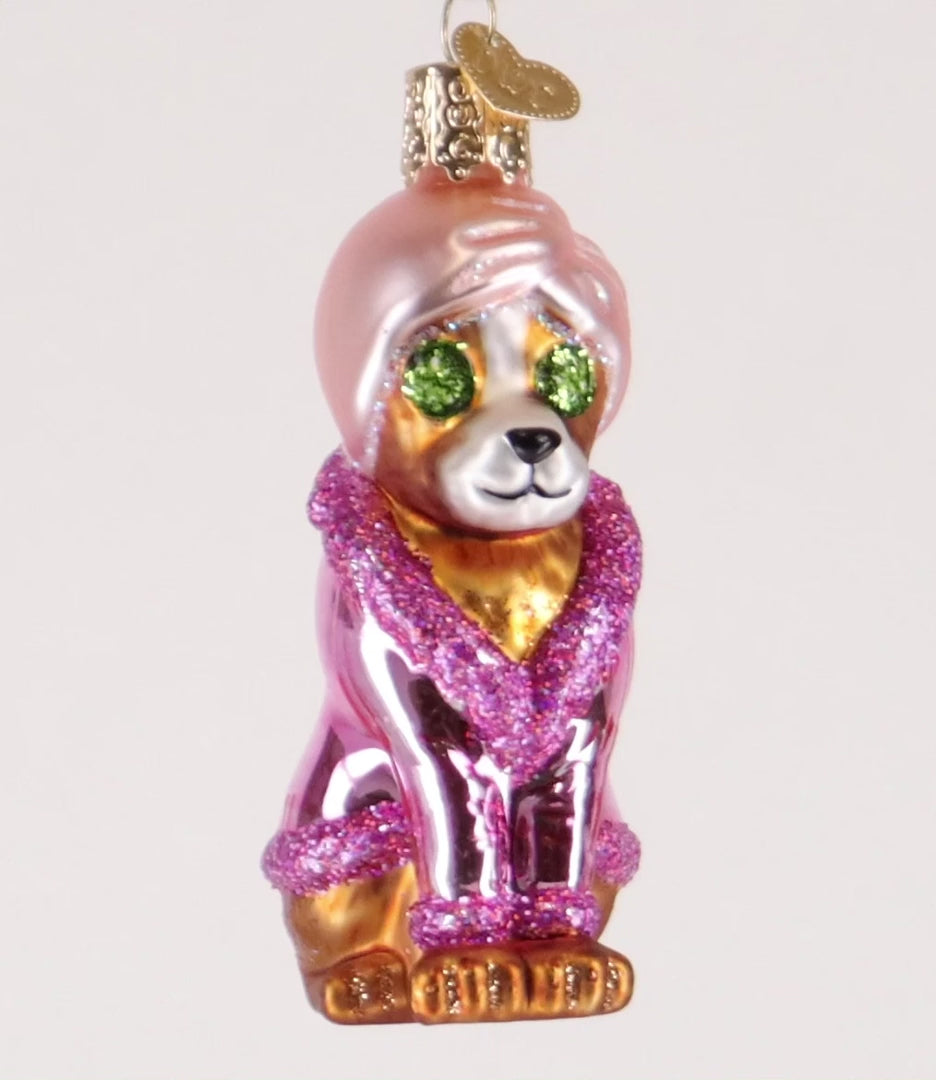 Old World Christmas Spa Dog Ornament