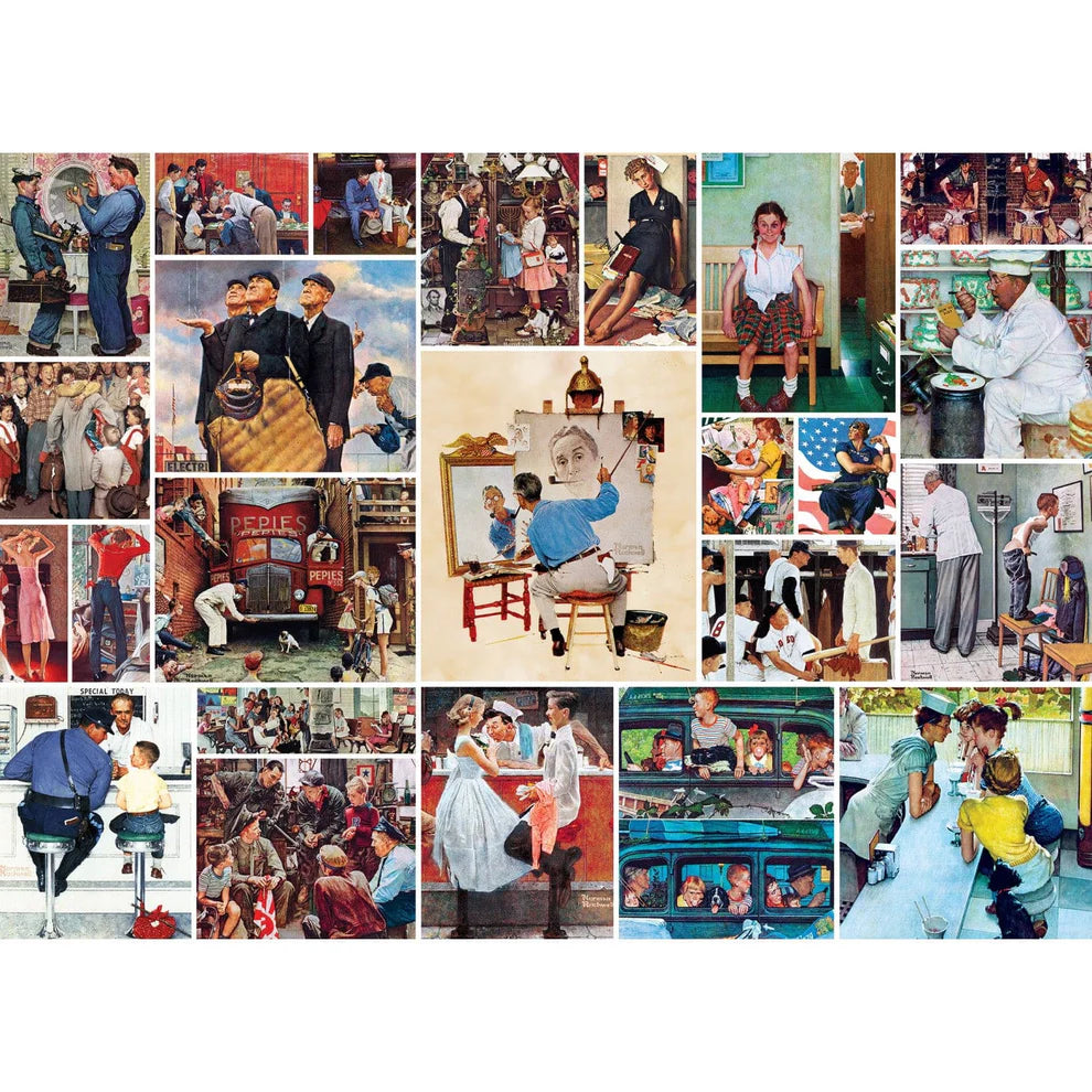 Rockwell Collage 1000 Piece The Saturday Evening Post Puzzle