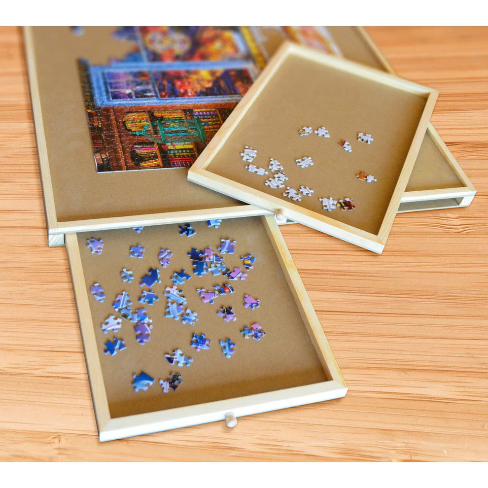 Wooden Puzzle Board With Drawers