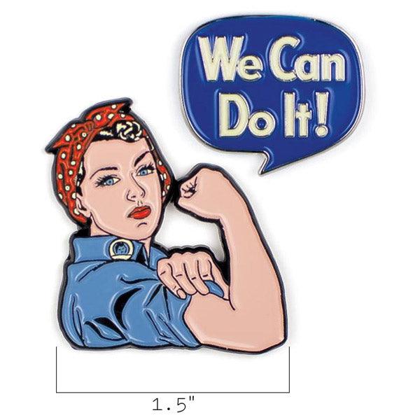 Rosie & "We Can Do It!" Enamel Pin Set