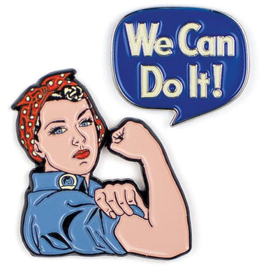 Rosie & "We Can Do It!" Enamel Pin Set