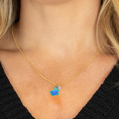 Holly Yashi Sea Turtle Necklace - Lagoon