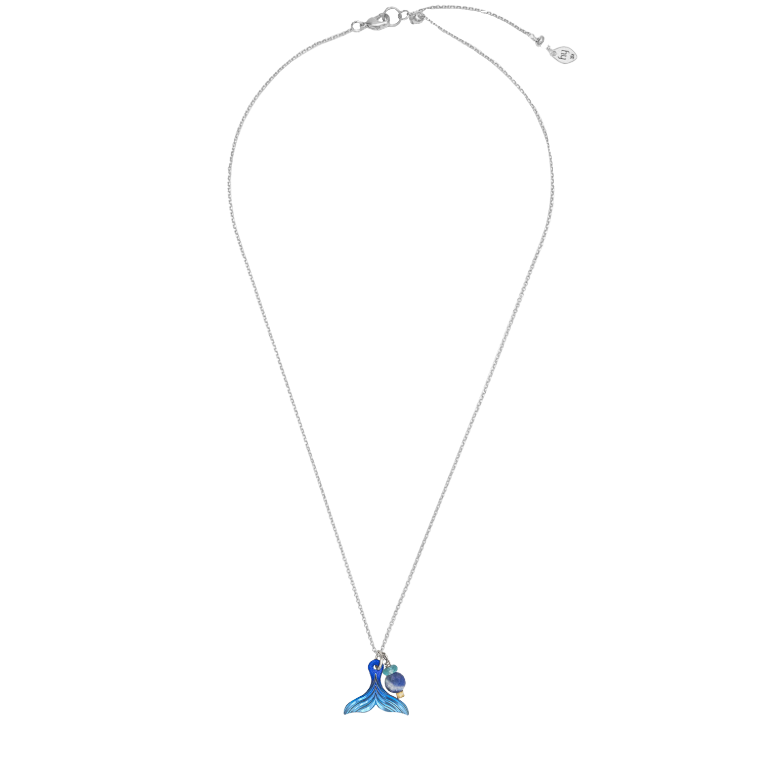 Holly Yashi Whale Tail Pendant Necklace - Shore Blue