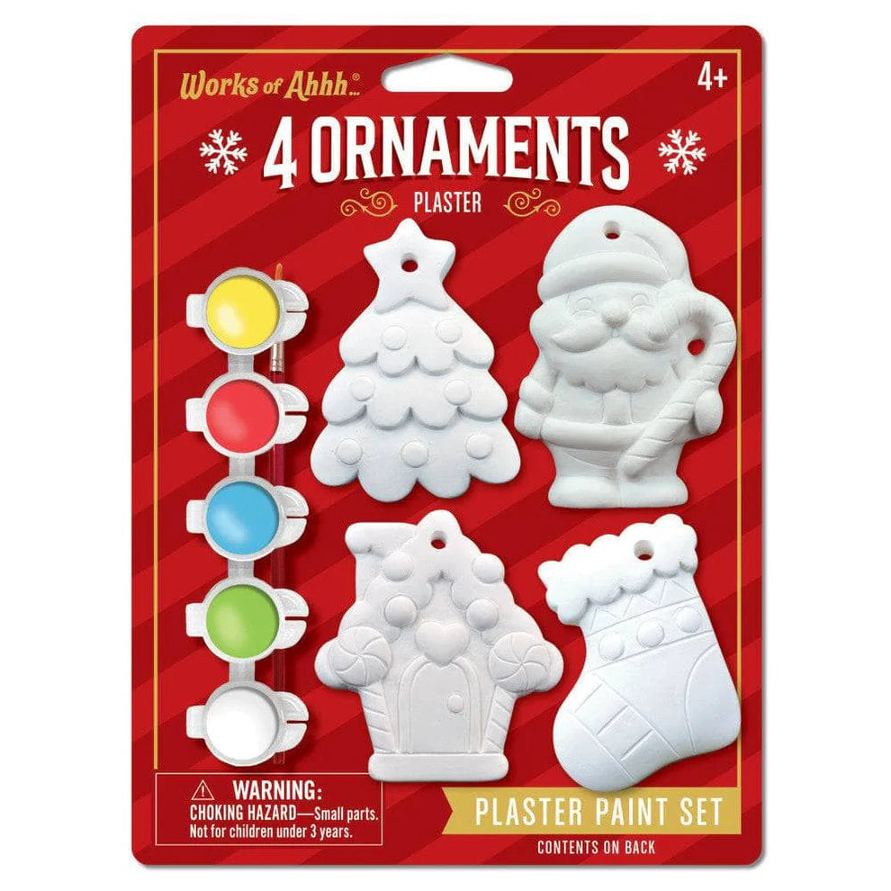 MSTR Plaster Paint Kit: Holiday Ornaments 4-Pack