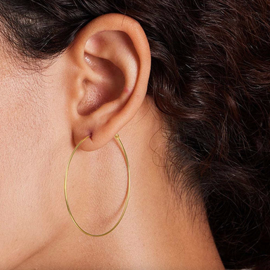 Boma Aiko Hoop Earrings 1.5" - Gold