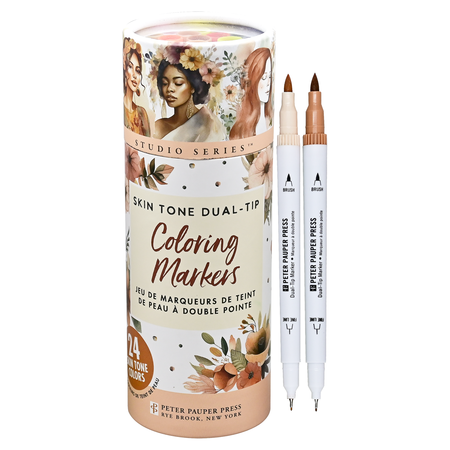 PTR Studio Series - Dual-Tip Skin Tone Markers (Set of 24)