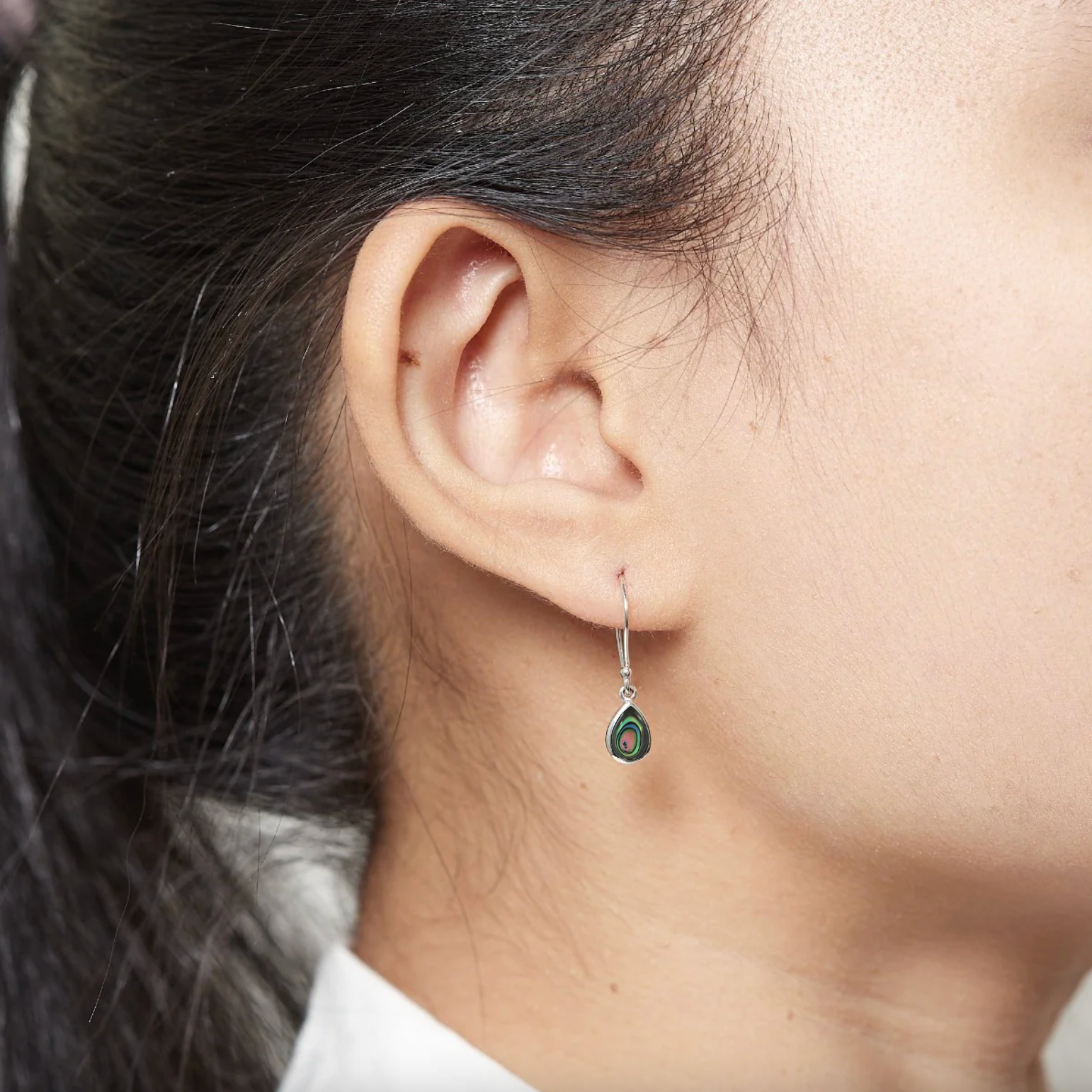 Boma Teardrop Dangle Earrings - Abalone