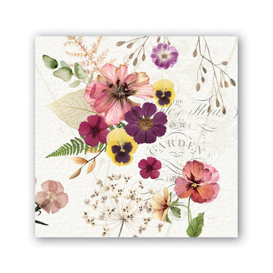 Pressed Flowers Cocktail Napkins