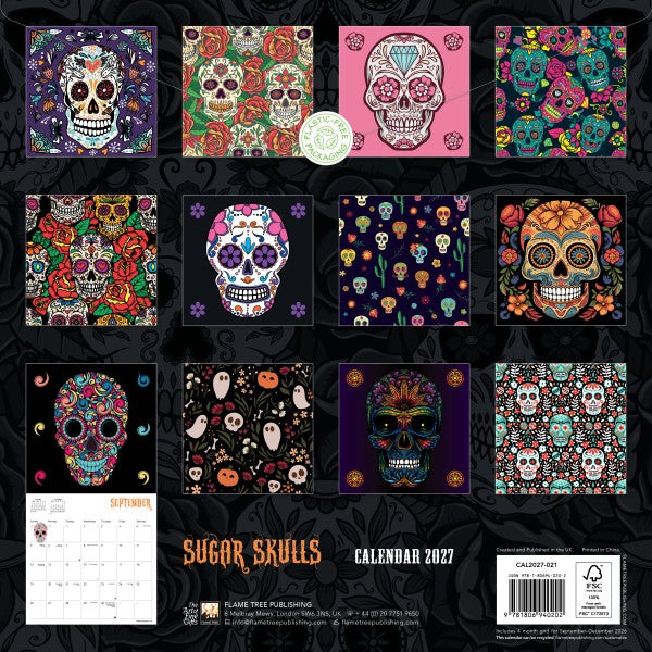 Sugar Skulls Wall Calendar 2027