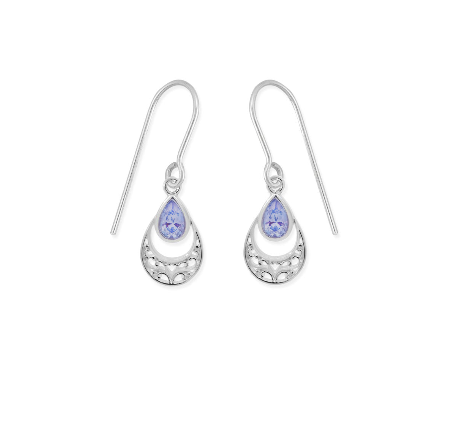 Boma Ornamental Light Amethyst Gemstone Earrings