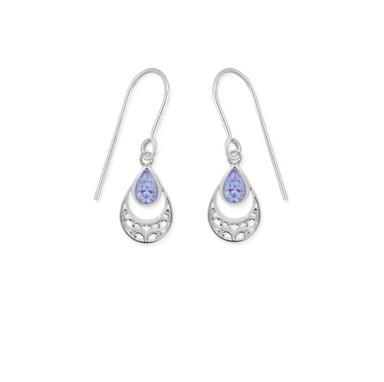 Boma Ornamental Light Amethyst Gemstone Earrings