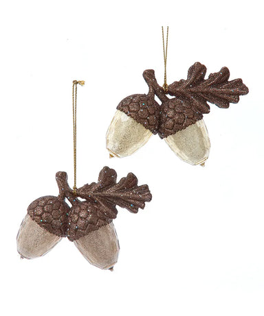 Acrylic Brown or Gold Acorn Ornament (Single) - Random Color