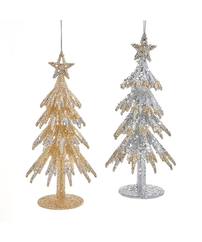 Acrylic Platinum Or Gold Tree Ornament (Single) - Random Color