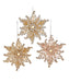 Acrylic Platinum Poinsettia Ornament (Single) - Random Style