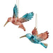 Teal & Desert Rose Hummingbird Ornament (Single) - Random Style