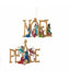 Peace Or Noel Nativity Ornament - Single, Various Styles