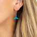 Holly Yashi Whale Tail Earrings - Teal Splash