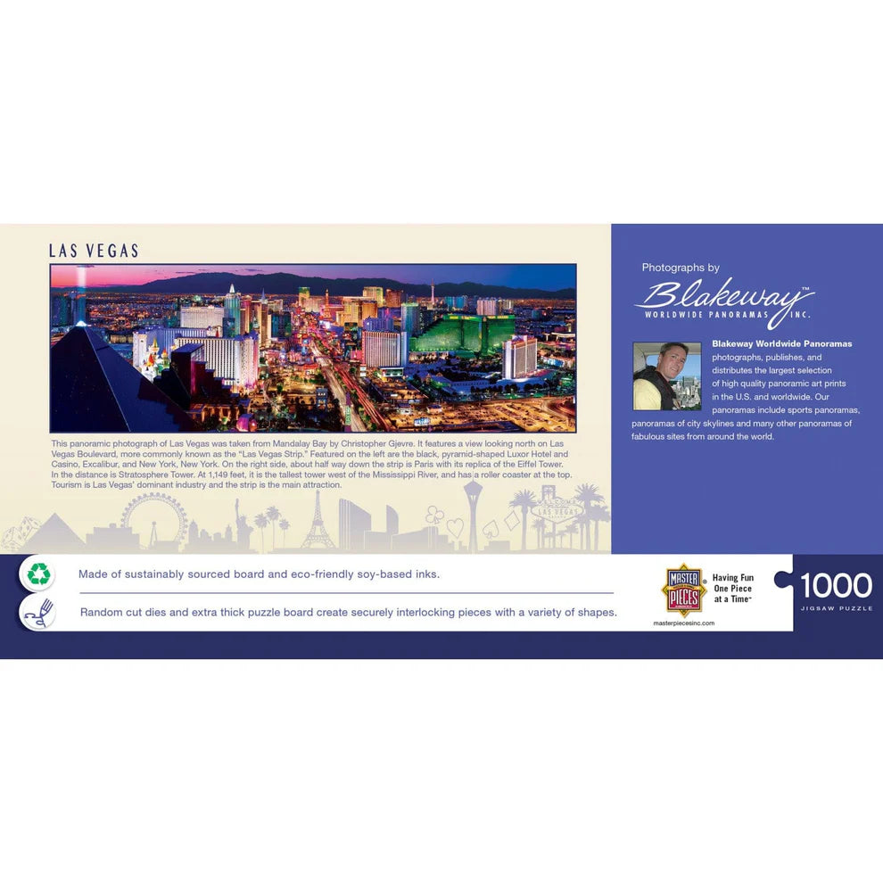 Las Vegas Nevada 1000 Piece Panoramic Puzzle
