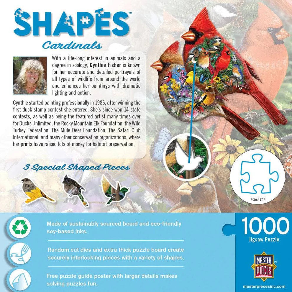 Cardinals 1000 Piece Shaped Puzzle