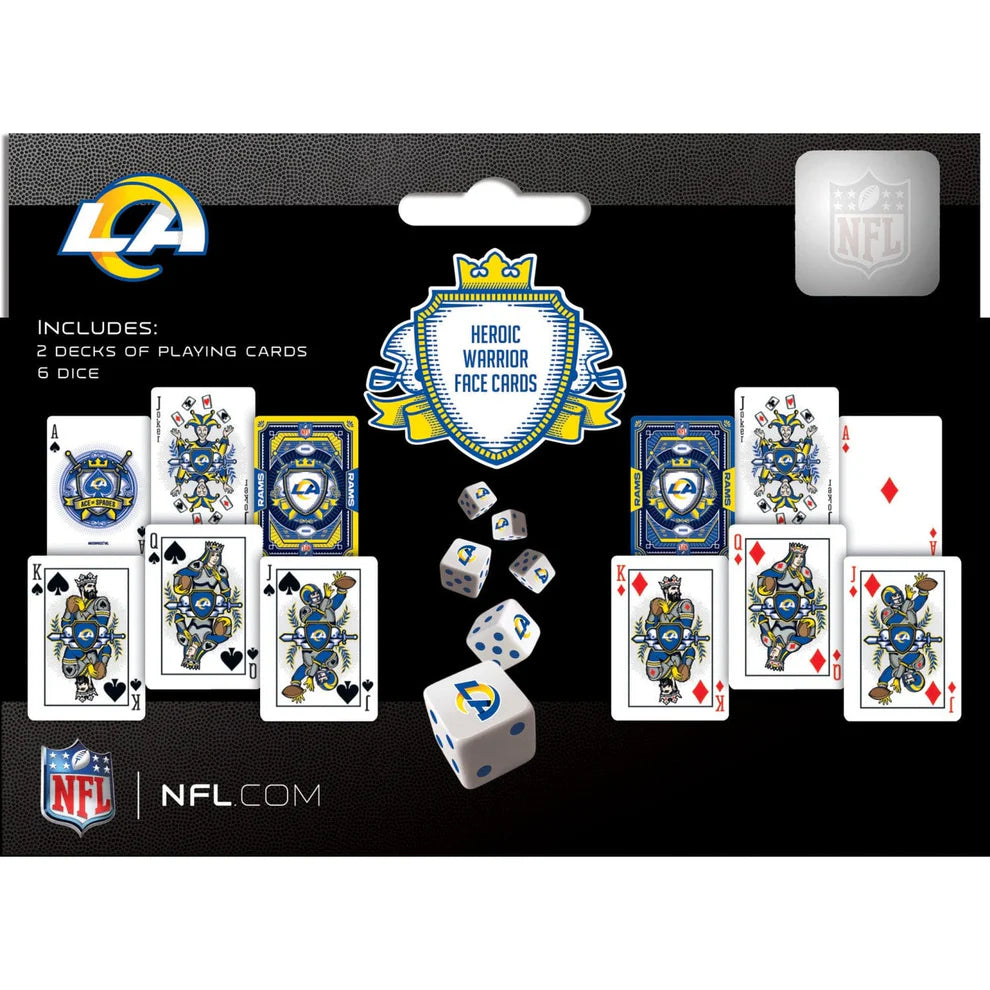 Los Angeles Rams NFL 2-Pack Playing Cards & Dice Set