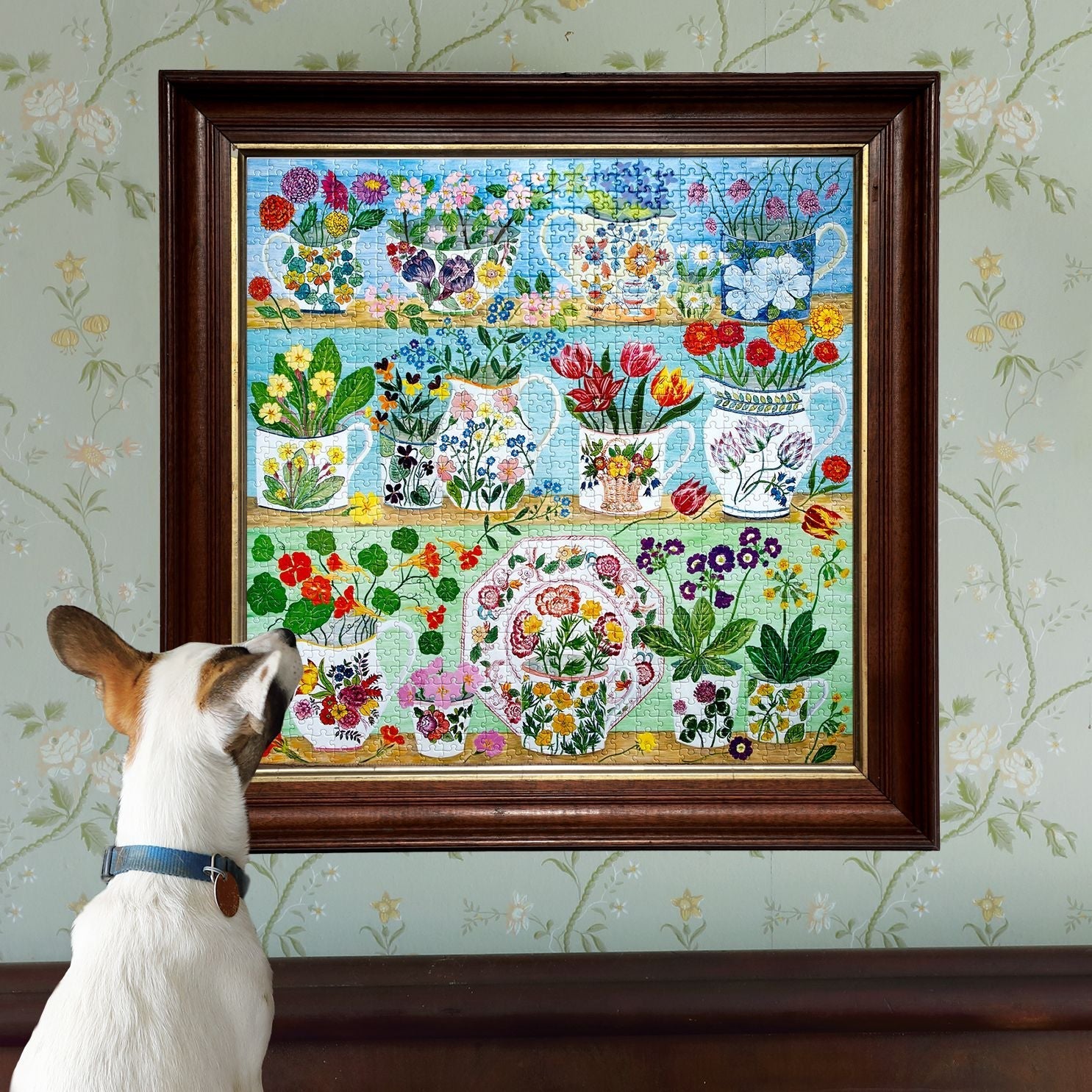 eeBoo Floral Cupboard 1000 Piece Puzzle