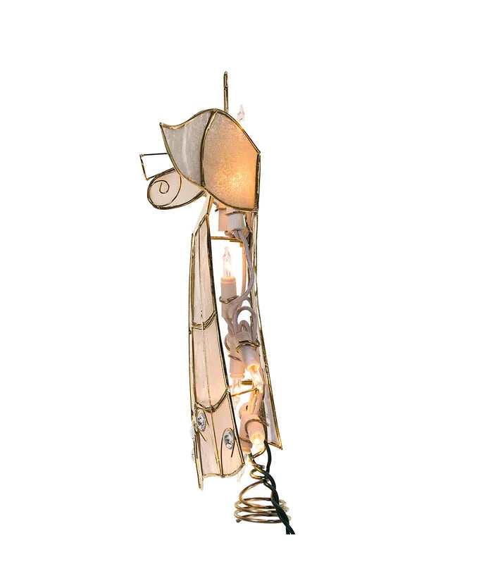 Capiz 10.5" Light-Up Angel Tree Topper