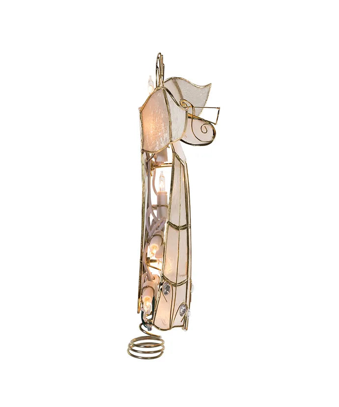 Capiz 10.5" Light-Up Angel Tree Topper
