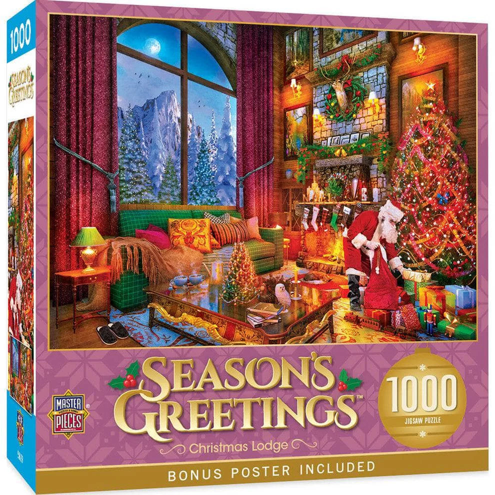 Seasons Greetings Christmas Lodge 1000 Piece Puzzle