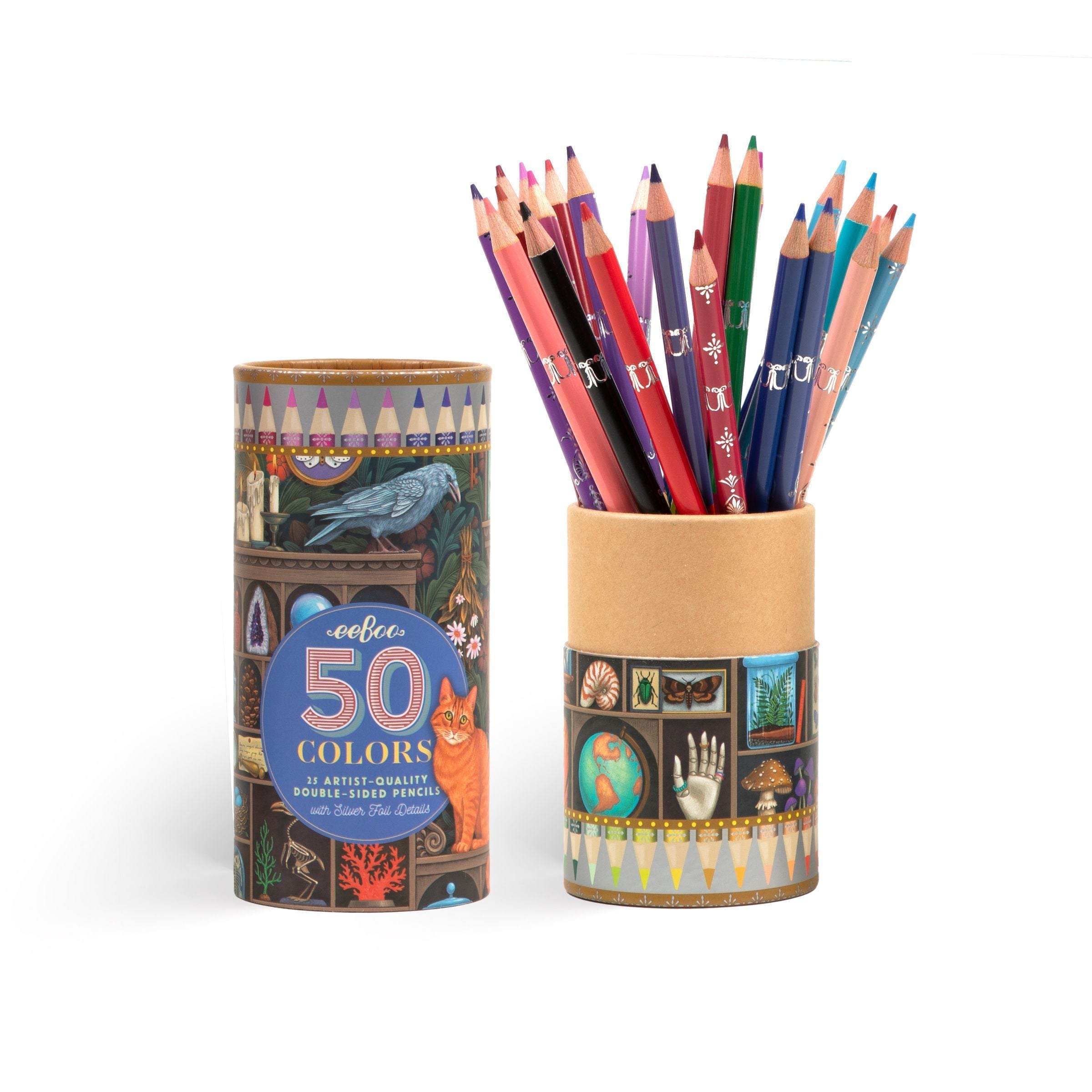 eeBoo Alchemist's Cabinet 25 Double-Sided Color Pencils