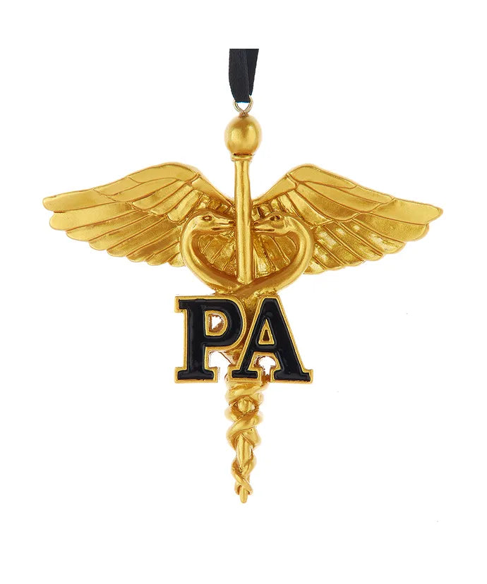 Gold Caduceus Physician Assistant PA Ornament