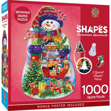 Snowman Spectacle Shapes 1000 Piece Puzzle