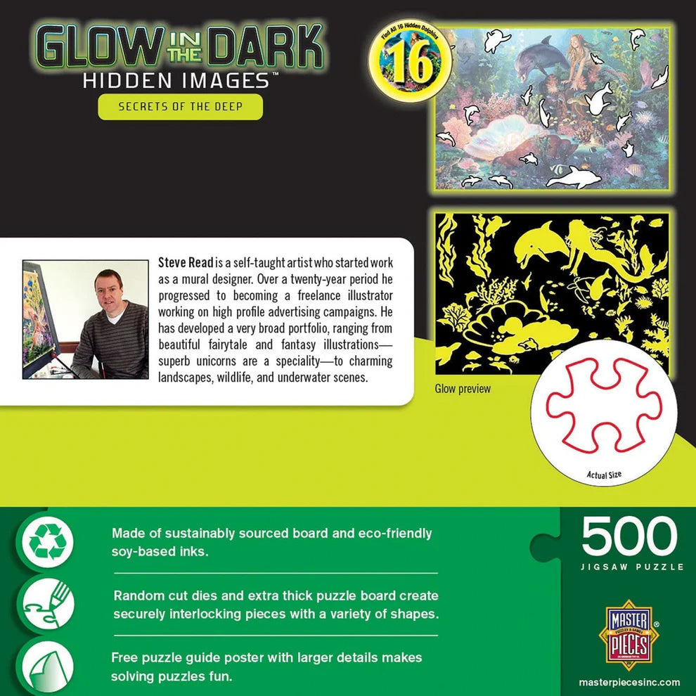 Secrets of The Deep 500 Piece Glow In The Dark Puzzle