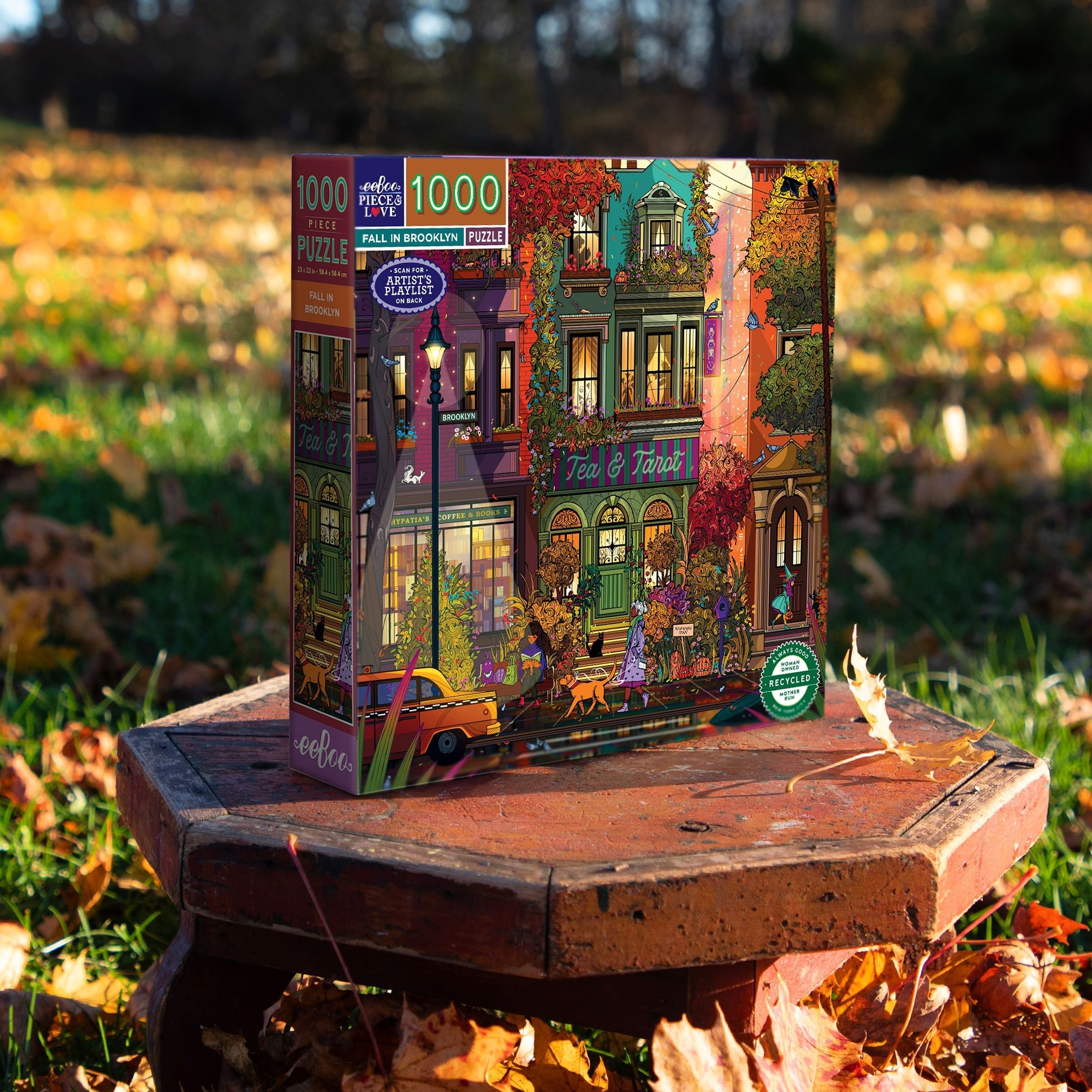 eeBoo Fall in Brooklyn 1000 Piece Puzzle