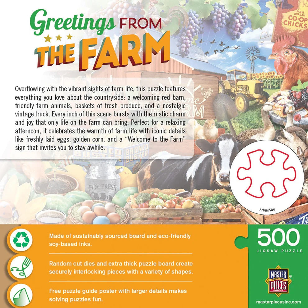 Greetings From The Farm 500 Piece Puzzle