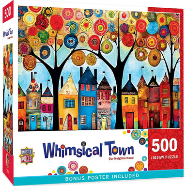 Our Neighborhood Whimsical Town 500 Piece Puzzle