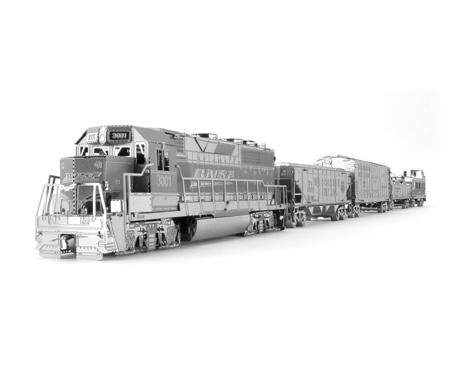 Metal Earth - Freight Train - Engine and 4 Cars    