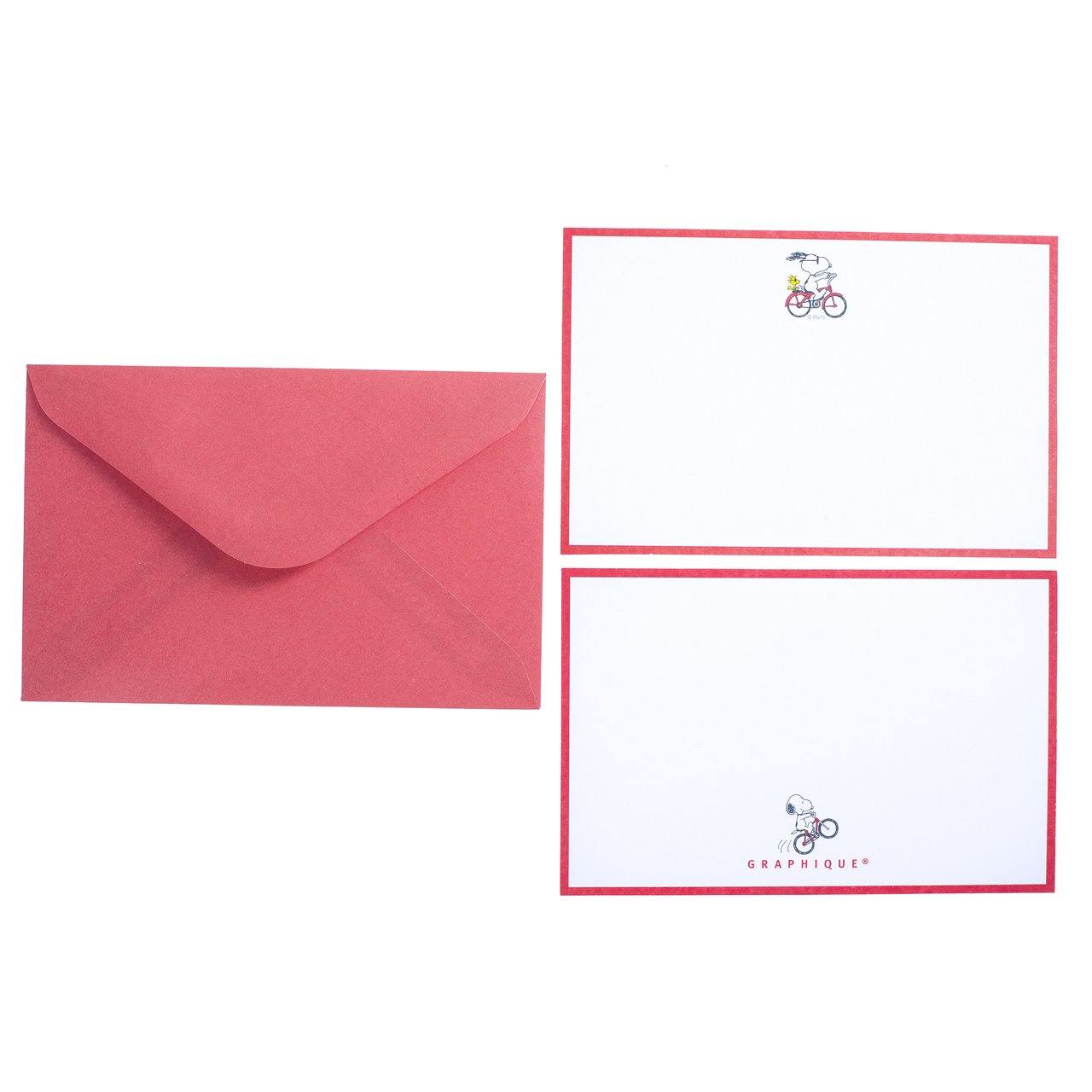 Boxed Flat Notes - Snoopy on a Bike    