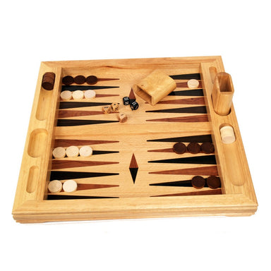 Backgammon - Deluxe 18" Inlaid Wood    