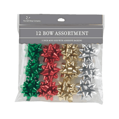 12 Mini Bows - Metallic Mix    