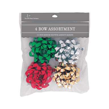 4 Medium Bows - Metallic Mix    