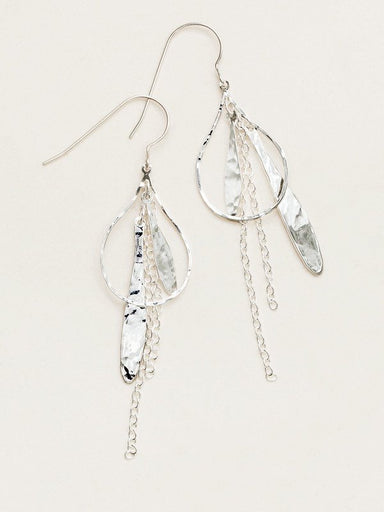 Holly Yashi La Jolla Teardrop Hoops Earrings - Silver    