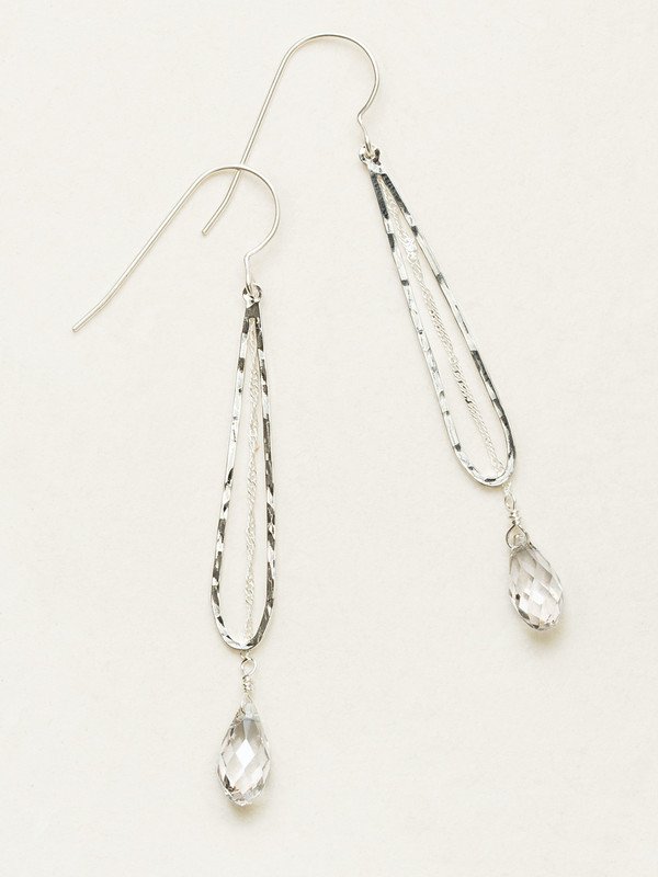 Holly Yashi Celestine Drop Earrings - Silver/Moonlight    