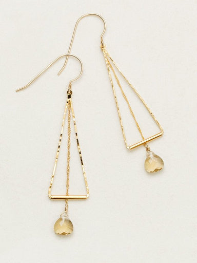 Holly Yashi Eva Drop Earrings - Gold/Sand    