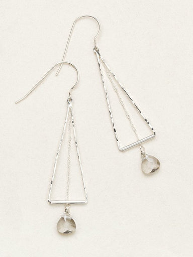 Holly Yashi Eva Drop Earrings - Silver/Smoke    