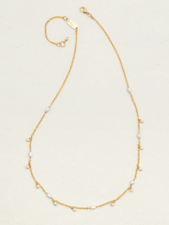Holly Yashi Cora Pearl Necklace - White / Gold    