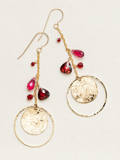 Holly Yashi Sadie Drop Earrings - Scarlet    